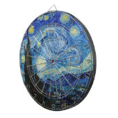Vincent Van Gogh Starry Night Vintage Kunstgeschic Dartscheibe (Vorderseite rechts)