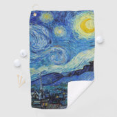 Vincent Van Gogh Starry Night Vintage Kunstgeschic Golfhandtuch (Insitu)