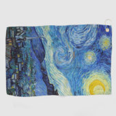 Vincent Van Gogh Starry Night Vintage Kunstgeschic Golfhandtuch (Horizontal)