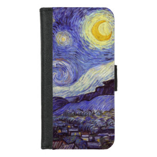 Vincent Van Gogh Starry Night Vintage Kunstgeschic iPhone 8/7 Geldbeutel-Hülle
