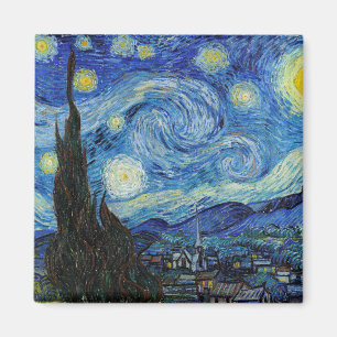 Vincent Van Gogh Starry Night Vintage Kunstgeschic Magnet