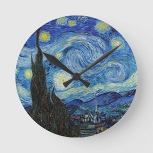 Vincent Van Gogh Starry Night Vintage Kunstgeschic Runde Wanduhr