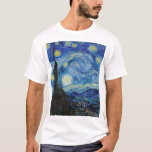 Vincent Van Gogh Starry Night Vintage Kunstgeschic T-Shirt<br><div class="desc">Vincent Van Gogh Starry Night Vintag Fine Art T - Shirt</div>