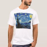 Vincent Van Gogh Starry Night Vintage Kunstgeschic T-Shirt<br><div class="desc">Vincent Van Gogh Starry Night Vintag Fine Art T - Shirt</div>