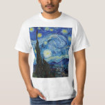 Vincent Van Gogh Starry Night Vintage Kunstgeschic T-Shirt<br><div class="desc">Vincent Van Gogh Starry Night Vintag Fine Art T - Shirt</div>