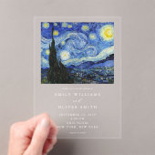 Vincent Van Gogh Starry Night Wedding Acryleinladungen (Insitu (Handheld))
