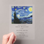 Vincent Van Gogh Starry Night Wedding Acryleinladungen (Insitu (Handheld))