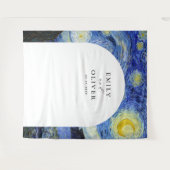 Vincent Van Gogh Starry Night Wedding Background Wandteppich (Vorderseite (Horizontal))