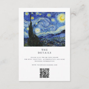 Vincent Van Gogh Starry Night Wedding Begleitkarte