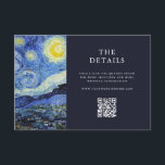 Vincent Van Gogh Starry Night Wedding Begleitkarte<br><div class="desc">Erstellen Sie Ihre eigenen personalisierten Hochzeitskarten mit Vincent Van Gogh Starry Night Painting.</div>