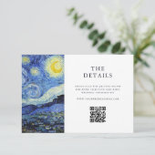 Vincent Van Gogh Starry Night Wedding Begleitkarte (Stehend Vorderseite)