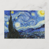 Vincent Van Gogh Starry Night Wedding Begleitkarte (Rückseite)