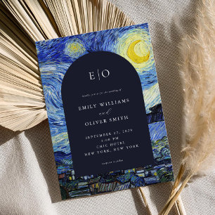 Vincent Van Gogh Starry Night Wedding Einladung