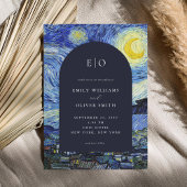 Vincent Van Gogh Starry Night Wedding Einladung