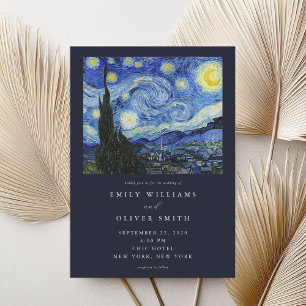 Vincent Van Gogh Starry Night Wedding Einladung