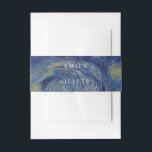 Vincent Van Gogh Starry Night Wedding Einladungsbanderole<br><div class="desc">Elegante moderne Hochzeitsinspektion mit Bauchbands mit Vincent Van Gogh Starry Night Malerei</div>