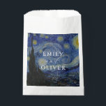 Vincent Van Gogh Starry Night Wedding Geschenktütchen<br><div class="desc">Gastgeschenk Hochzeit Taschen mit Vincent Van Gogh Starry Night Malerei.</div>