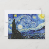 Vincent Van Gogh Starry Night Wedding RSVP Karte (Rückseite)
