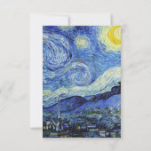 Vincent Van Gogh Starry Night Wedding RSVP Karte (Rückseite)