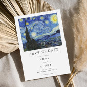 Vincent Van Gogh Starry Night Wedding Save The Date