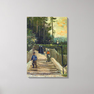 Vincent van Gogh - Steiler Weg in Montmartre Leinwanddruck
