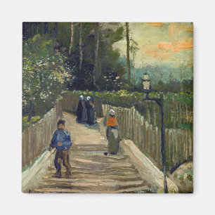 Vincent van Gogh - Steiler Weg in Montmartre Magnet