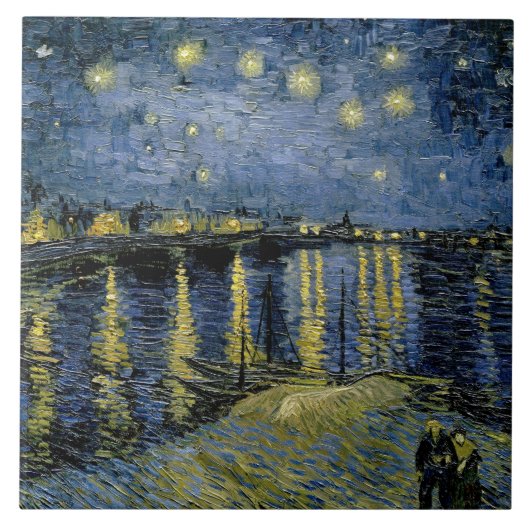 Vincent van Gogh - sternenklare Nacht Fliese (Vorderseite)