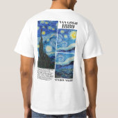 Vincent Van Gogh Sternennacht 1889 Kunst T-Shirt (Rückseite)