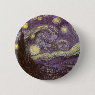 Vincent van Gogh - Sternennacht Button