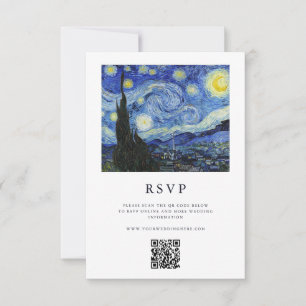 Vincent Van Gogh Sternennacht Hochzeit RSVP Karte