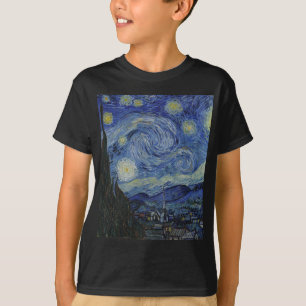 Vincent Van Gogh - Sternennacht. Kunstmalerei T-Shirt