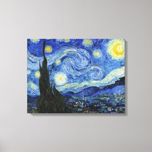 Vincent Van Gogh Sternennacht Leinwanddruck (Vorderseite)