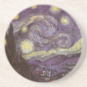 Vincent van Gogh - Sternennacht Sandstein Untersetzer
