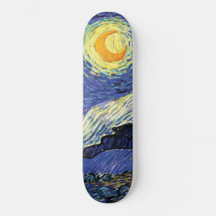 Vincent Van Gogh Sternennacht Skateboard