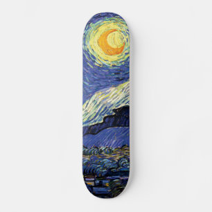 Vincent Van Gogh Sternennacht Skateboard