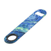 Vincent van Gogh-Sternennacht Speed Flaschenöffner (Rückseite Schrägansicht)