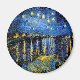Vincent Van Gogh Sternennacht über der Rhone 1888 Magnet