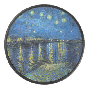 Vincent van Gogh - Sternennacht über der Rhone Eishockey Puck