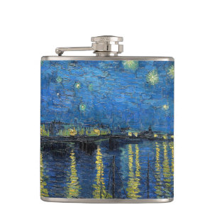 Vincent van Gogh - Sternennacht über der Rhone Flachmann