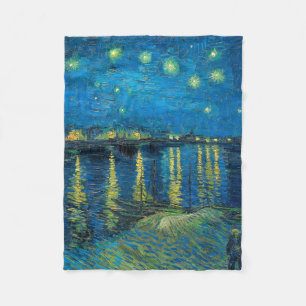 Vincent Van Gogh Sternennacht über der Rhone Fleecedecke
