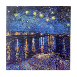 Vincent Van Gogh - Sternennacht über der Rhone Fliese