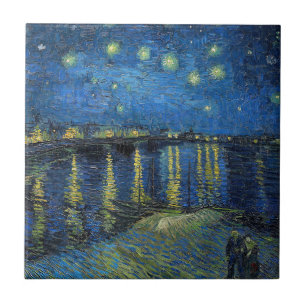 Vincent van Gogh - Sternennacht über der Rhone Fliese