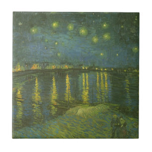 Vincent van Gogh - Sternennacht über der Rhone Fliese