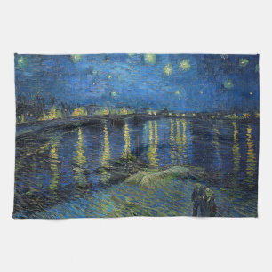 Vincent van Gogh - Sternennacht über der Rhone Geschirrtuch