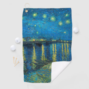 Vincent Van Gogh Sternennacht über der Rhone Golfhandtuch