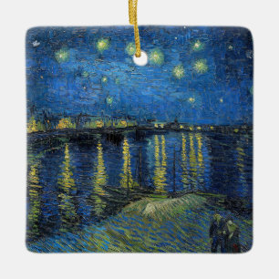 Vincent van Gogh - Sternennacht über der Rhone Keramikornament