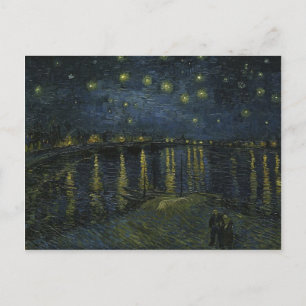 Vincent Van Gogh Sternennacht über der Rhone Kunst Postkarte