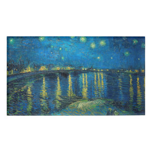 Vincent Van Gogh Sternennacht über der Rhone Namenschild