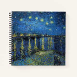 Vincent van Gogh - Sternennacht über der Rhone Notizblock