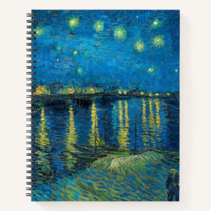 Vincent Van Gogh Sternennacht über der Rhone Notizblock